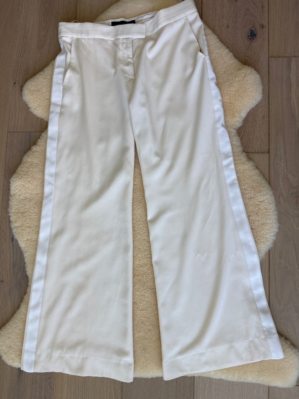 Stella McCartney cream wool silk lined trousers - Picture 2 of 6